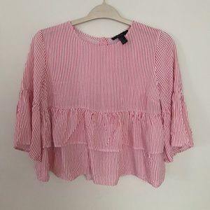 Forever 21 red and white stripped top